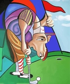 Abstract Golfer Paint By Numbers