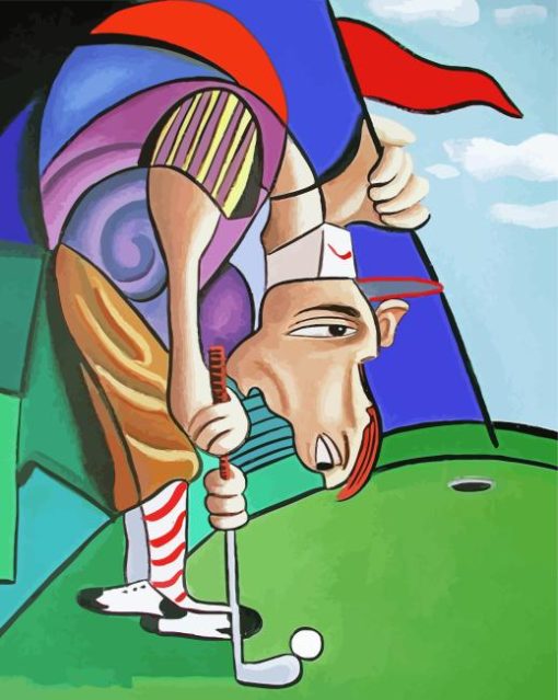 Abstract Golfer Paint By Numbers