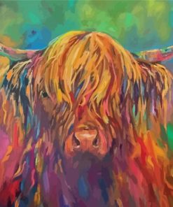 Abstract Highland Cattle Paint By Numbers