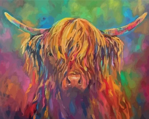 Abstract Highland Cattle Paint By Numbers