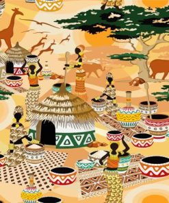 African Scene Paint By Numbers