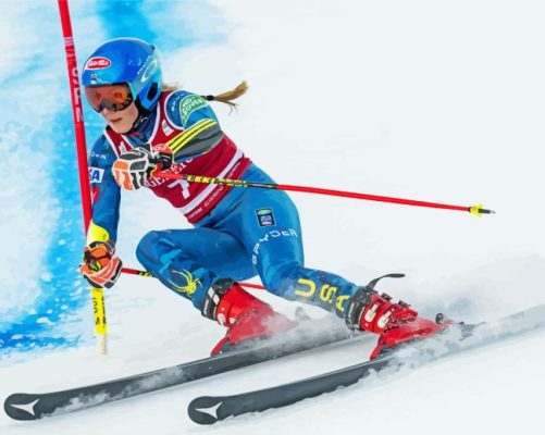 Alpine Skier Woman Paint By Numbers