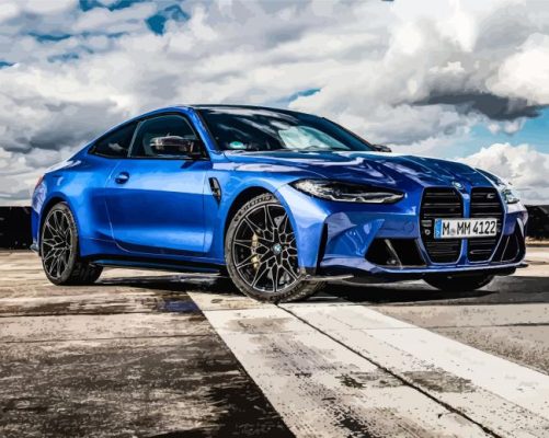 Bmw M4 Blue Car Paint By Numbers