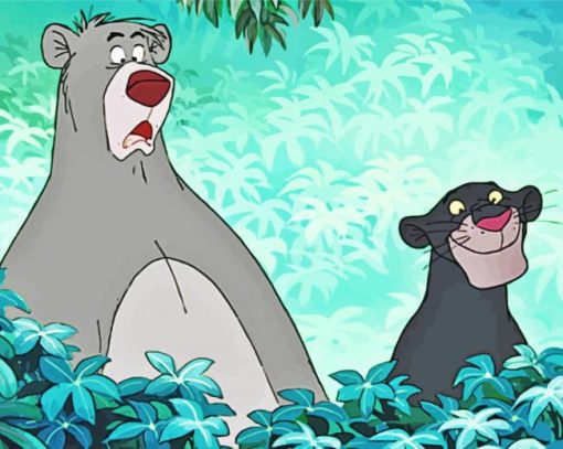 Bagheera And Baloo The Jungle Book Paint By Numbers