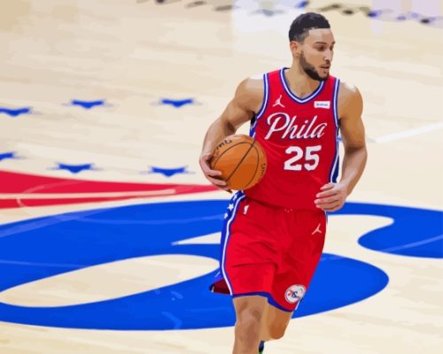 Ben Simmons Philadelphia Basketball Player Paint By Numbers