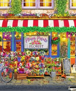 Bike At The Flower Shop Paint By Numbers