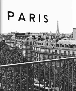 Black And White Paris Poster Paint By Numbers