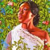 Black Woman With Flowers Paint By Numbers