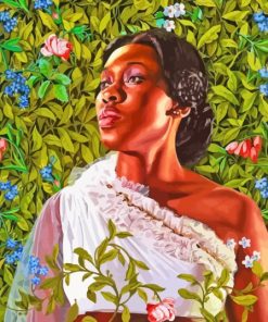 Black Woman With Flowers Paint By Numbers