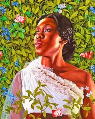 Black Woman With Flowers Paint By Numbers