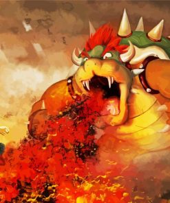 Bowser Mario Game Series Paint By Numbers