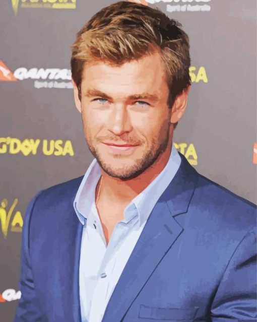 Chris Hemsworth Paint By Numbers