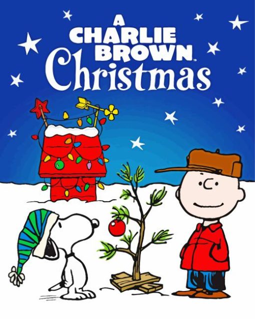 Christmas Charlie Brown Poster Paint By Numbers