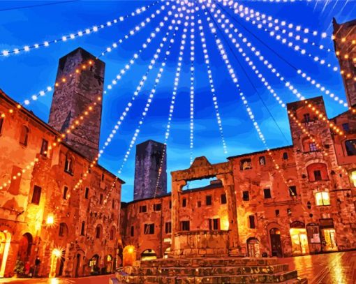 Christmas In San Gimignano Paint By Numbers