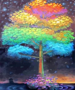 Colorful Tree Paint By Numbers