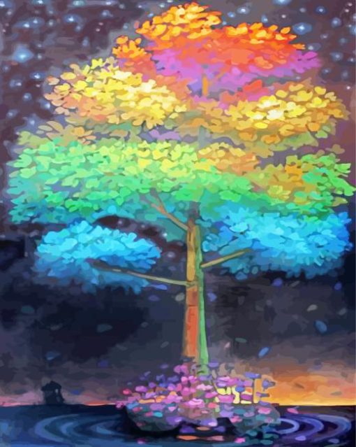 Colorful Tree Paint By Numbers