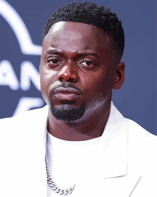 Daniel Kaluuya In White Suit Paint By Numbers