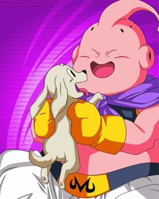 Dragon Ball Z Majin Buu And Dog Paint By Numbers