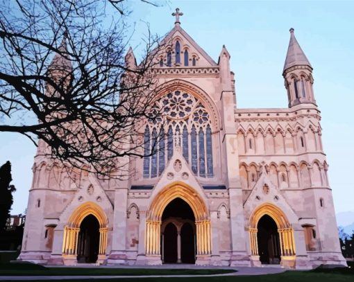 England Saint Albans Cathedral Paint By Numbers