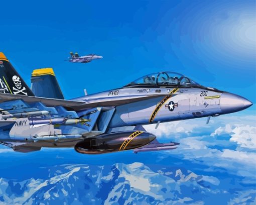 Fa 18 Hornet Multirole Fighter Paint By Numbers