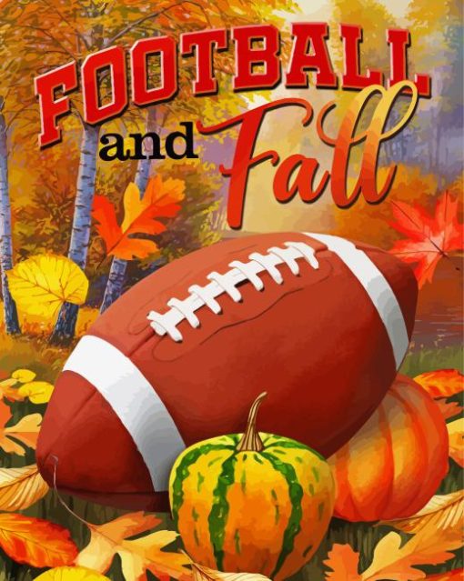 Fall And Football Paint By Numbers