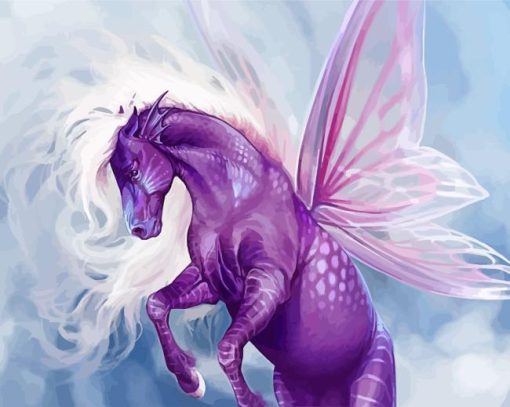 Fantasy Purple Horse Paint By Numbers