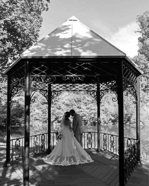 Gazebo Wedding Couple Paint By Numbers