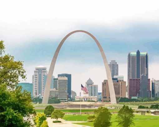 Gateway Arch National Park Paint By Numbers