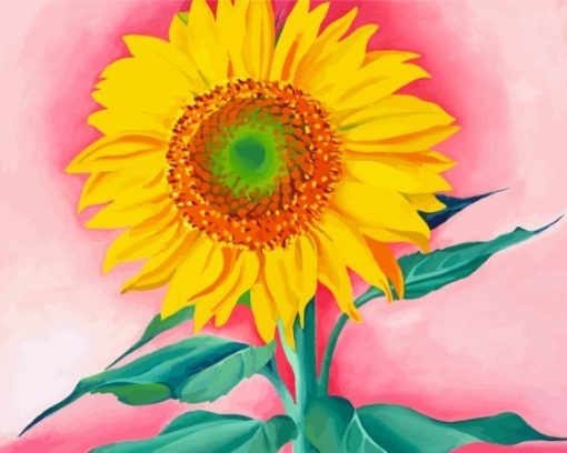 Georgia Okeefe A Sunflower From Maggie Paint By Numbers