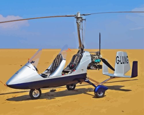 Gyrocopter In Desert Paint By Numbers