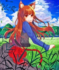 Holo Anime Wolf Girl Paint By Numbers