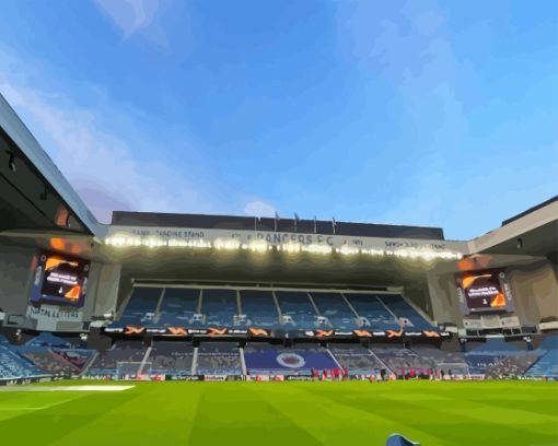 Ibrox Stadium Glasgow Scotland Paint By Numbers