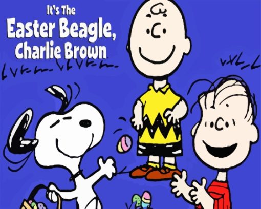 Its The Easter Beagle Charlie Brown Cartoon Paint By Numbers