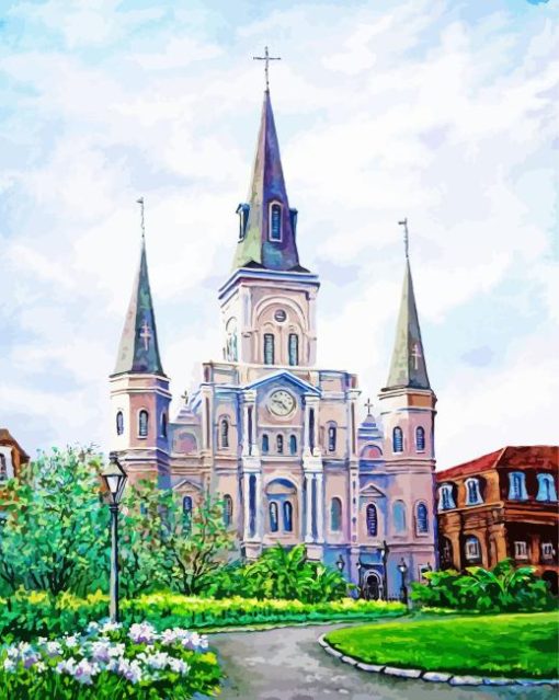 Jackson Square New Orleans Art Paint By Numbers