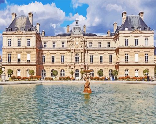 Jardin Du Luxembourg Palace Paint By Numbers