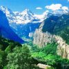 Lauterbrunen Swiss Alps Landscape Paint By Numbers