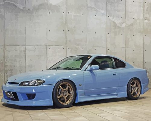 Light Blue Nissan S15 Car Paint By Numbers