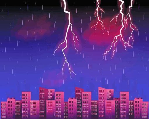 Lightning Sky Scapes Paint By Numbers