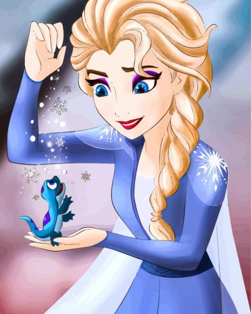 Lizard Bruni And Elsa Paint By Numbers