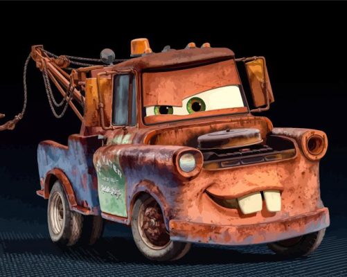 Mater Cars Poster Paint By Numbers