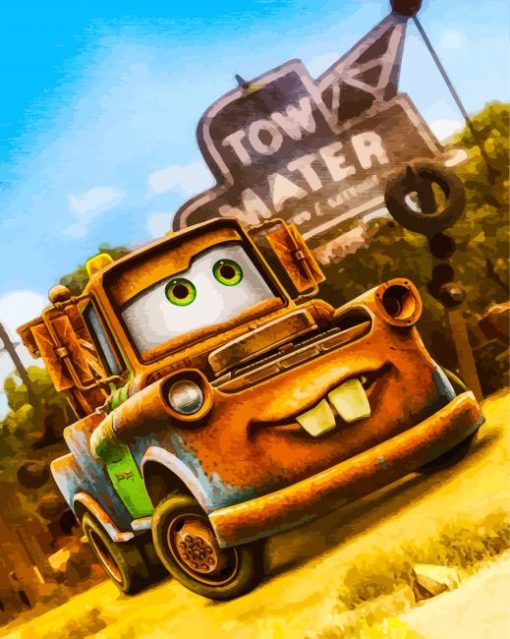 Mater Cars Movie Poster Paint By Numbers