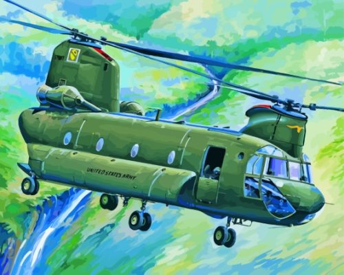 Military Chinook Art Paint By Numbers