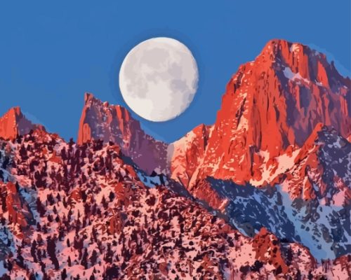 Moonlight Mt Whitney Paint By Numbers