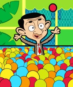 Mr Bean At Ball Pit Paint By Numbers