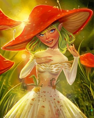 Mushroom Fairy Paint By Numbers