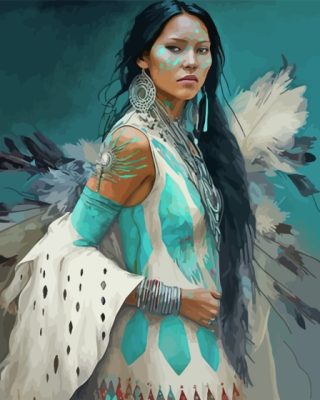 Native American Indian Woman Paint By Numbers