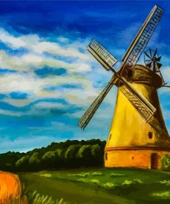 Old Windmill Art Paint By Numbers