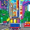Pop Art San Francisco Tramway City Paint By Numbers