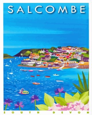 Salcombe Poster Paint By Numbers