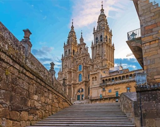 Santiago De Compostela Cathedral Paint By Numbers